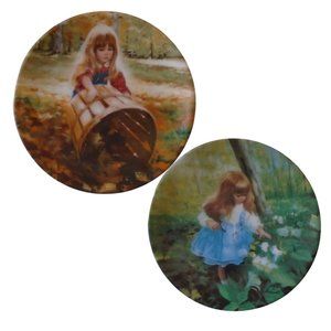 Donald Zolon Miniature Plates Children Girls Vintage Childhood Discoveries  3366